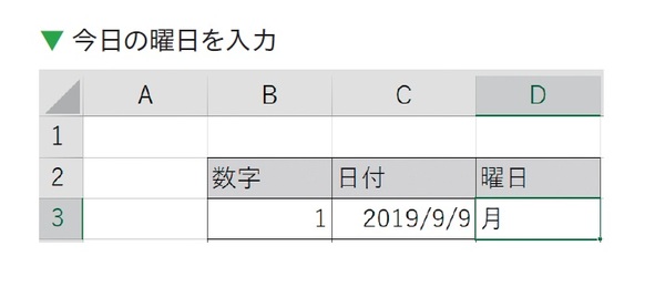 エクセルは、「本日の日付」を一瞬で入力できる