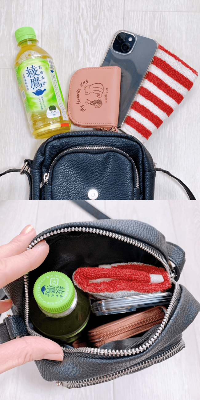 お薬手帳や処方薬がすっぽり！3COINSの「めちゃ軽ショルダー」通院バッグにちょうどいい！《購入レビュー》