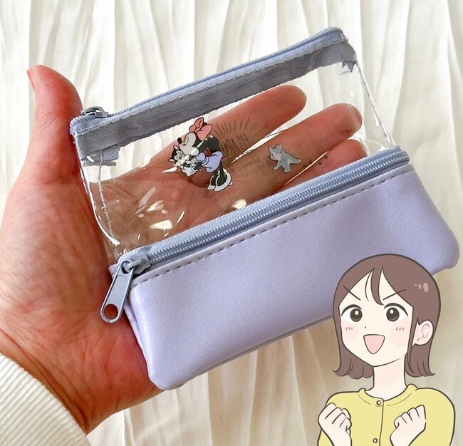 ミニ財布としても使える!セリア×ディズニーの「激かわポーチ」小銭が取り出しやすいし、全種類買って大正解…!