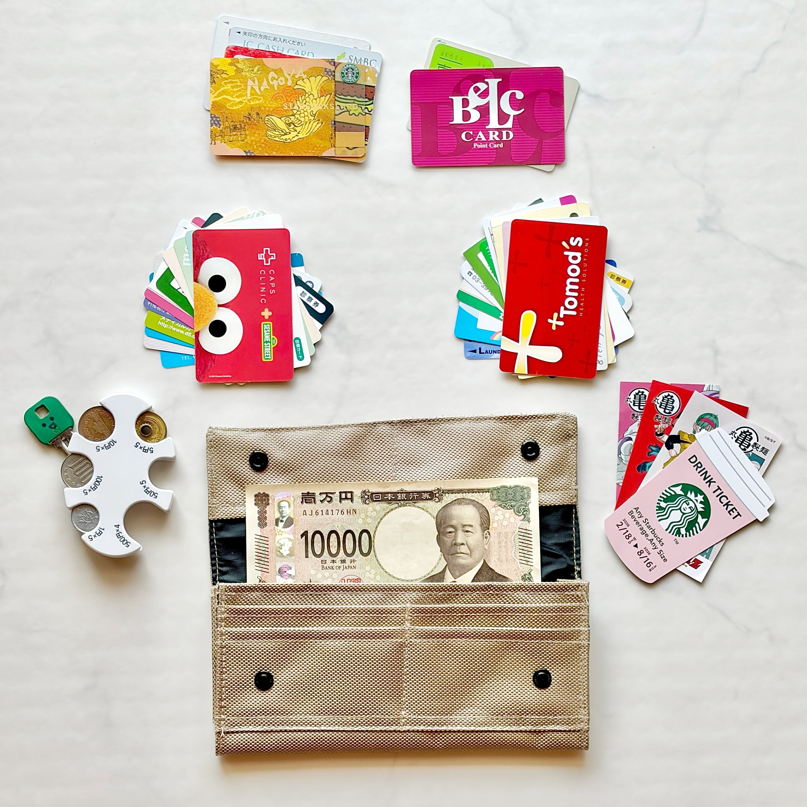 カードや診察券が72枚入った…！ダイソーの「めちゃ軽ウォレット」ポケットたくさんで収納力バツグン！