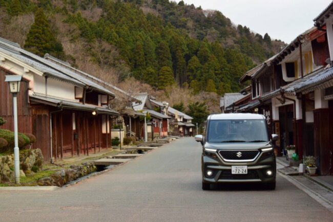 福井の景観保護区、熊川宿にて