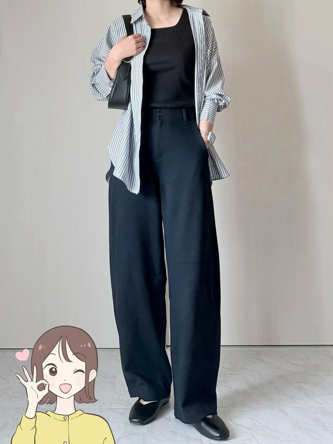 買って大正解でした！ユニクロの「新作ふんわりパンツ」はくだけで脚がスラッと見えるし、着心地もバッチリです！《購入レビュー》
