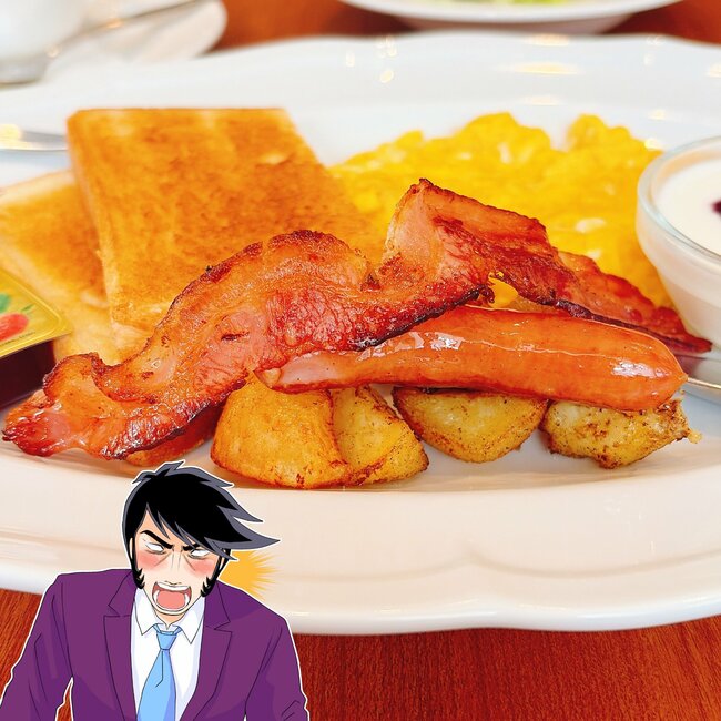 「朝からお腹いっぱい」「最高でした」ロイヤルホストの“盛りだくさんモーニング”スープとデザートも付いて豪華すぎる！「ホテルの朝食みたいで好き」