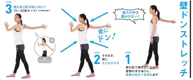 壁に手を添えるだけで効く！「スゴレッチ」リモート腰痛・肩こり・首