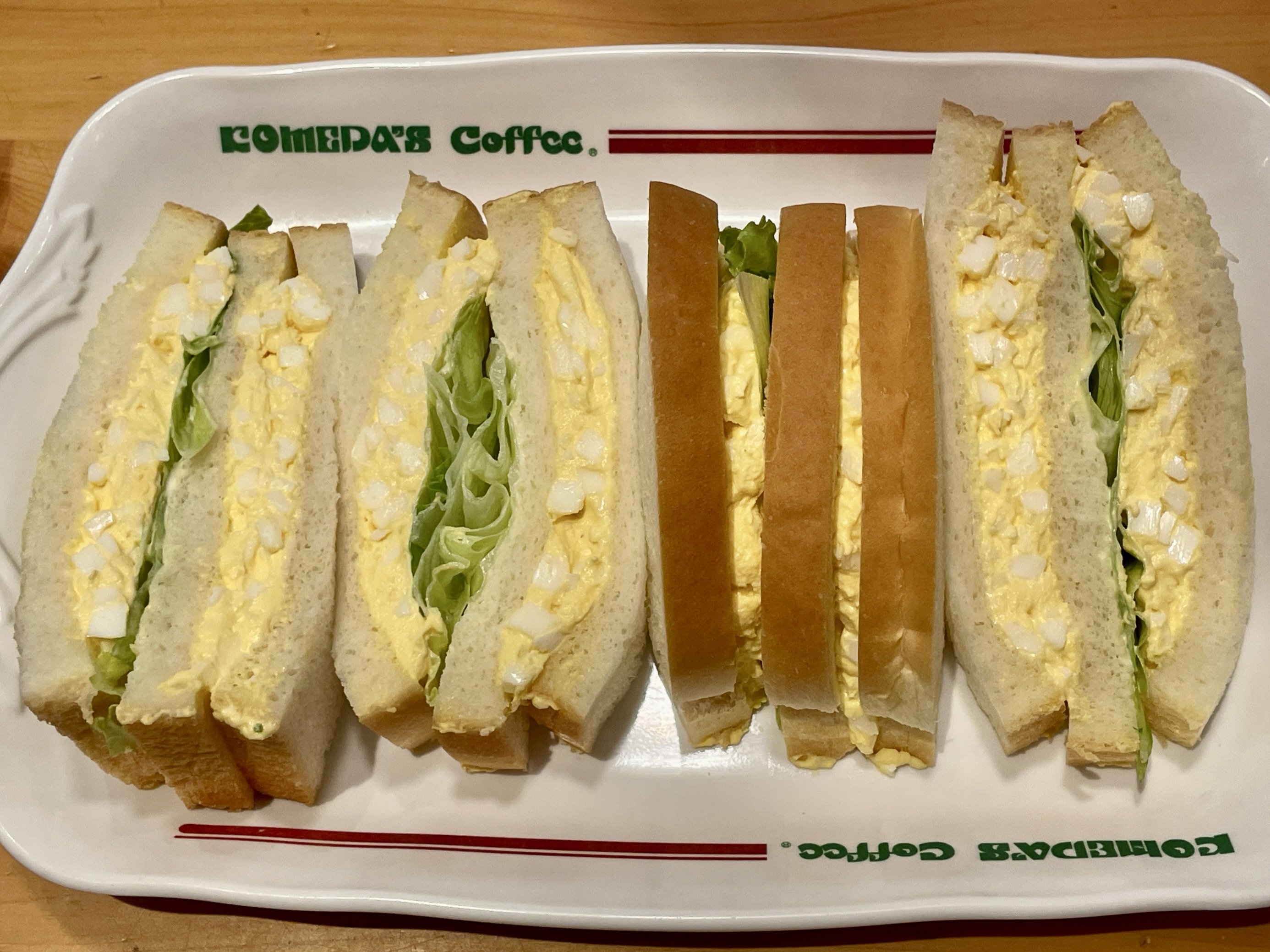 コメダ珈琲店のエッグサンド
