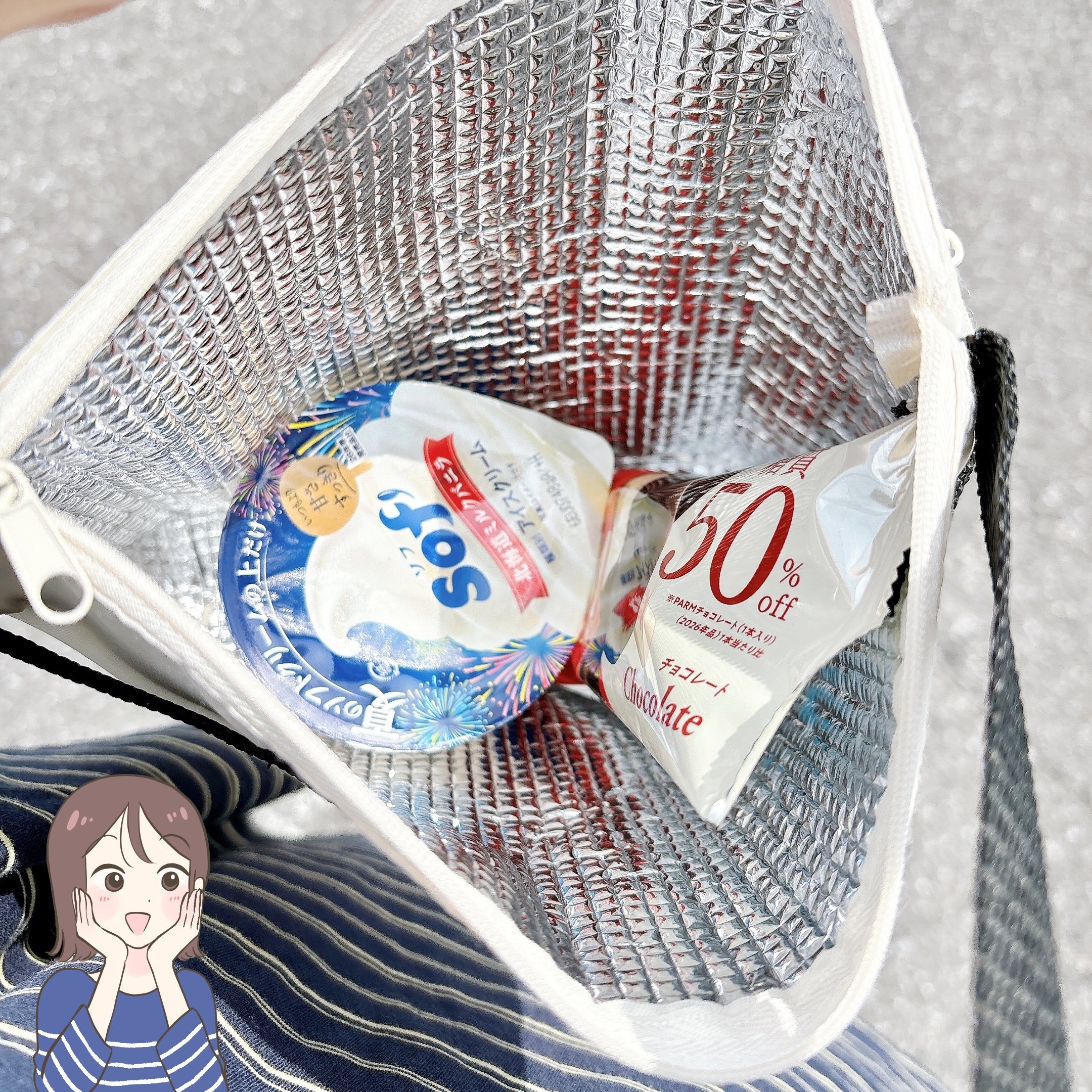 【ダイソー】30分たってもアイスが溶けない！220円の“保冷できるショルダーバッグ”が夏のお出かけに大活躍！ 《購入レビュー》
