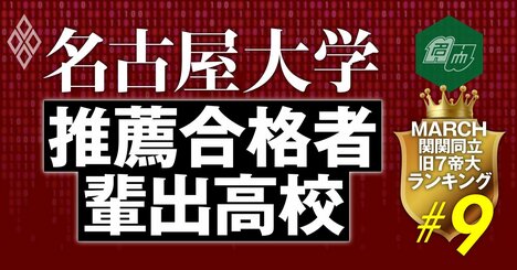 名古屋大学のAO・推薦入試の合格者数が多い高校ランキング【全376校・完全版】