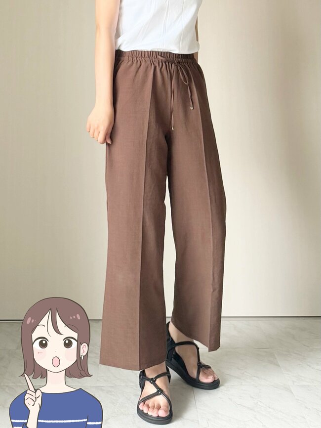 【しまむら】体型カバーの天才！1639円の「ひんやりワイドパンツ」手持ちのトップスに合わせやすい《購入レビュー》