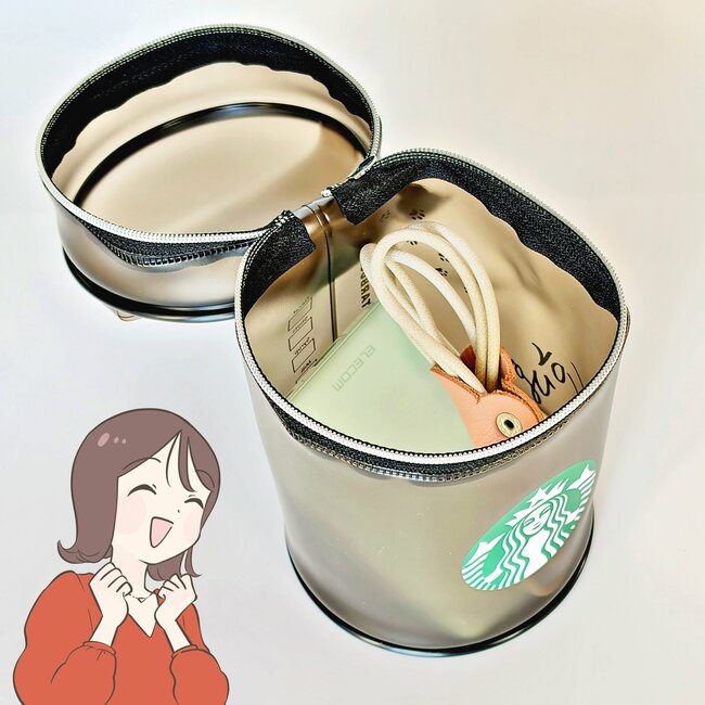 お薬が146錠も入った…!スターバックスの「黒ねこポーチ」可愛すぎるし、ガバッと開いて使いやすい!《購入レビュー》