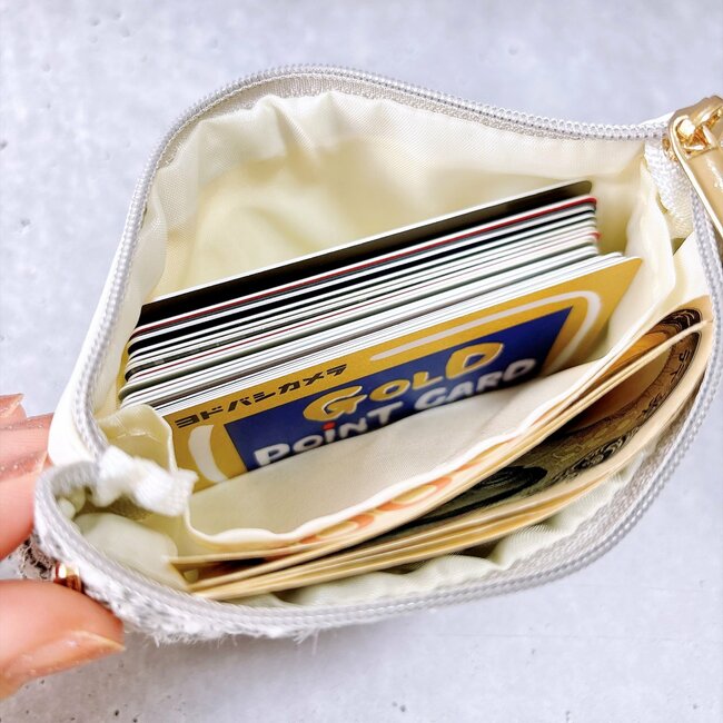 カードや診察券が20枚入った！ダイソーの「ぺたんこポーチ」ミニ財布にもなって便利すぎる！《購入レビュー》