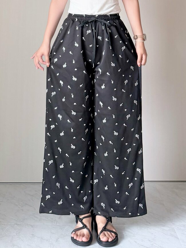 【しまむら】ジャージみたいで楽ちん！1639円の「高見えワイドパンツ」脚長効果もバツグンです！《購入レビュー》