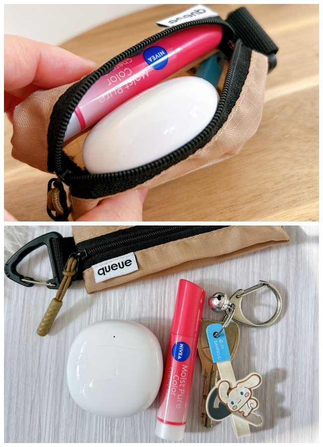 ミニ財布はこれでいいじゃん…!セリアの「スリムすぎるポーチ」小銭がたっぷり入るし、ガバッと開いて使いやすい!