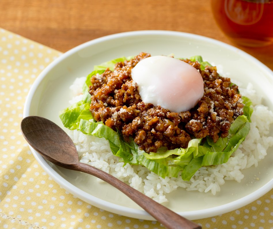 【裏ワザ料理】5分でできる!合いびき肉と玉ねぎでつくる「ハンバーグ丼」