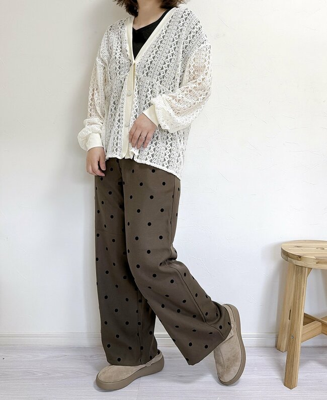 【しまむら】1枚でパッとあか抜ける！1639円「大人かわいいワイドパンツ」着心地が楽ちんで体型カバーもばっちり！《購入レビュー》
