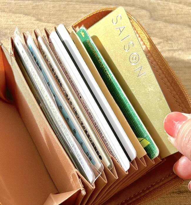 カードや診察券が11枚入った!アフタヌーンティーの「レトロかわいいカードケース」ガバッと開くし、ミニ財布にもなって優秀~!