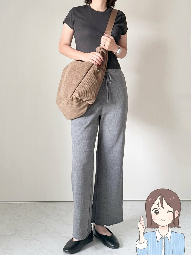 スウェット感覚ではけて楽ちん!GUの「着回しパンツ」1990円とは思えないオシャレさで、秋冬コーデに大活躍です!《購入レビュー》