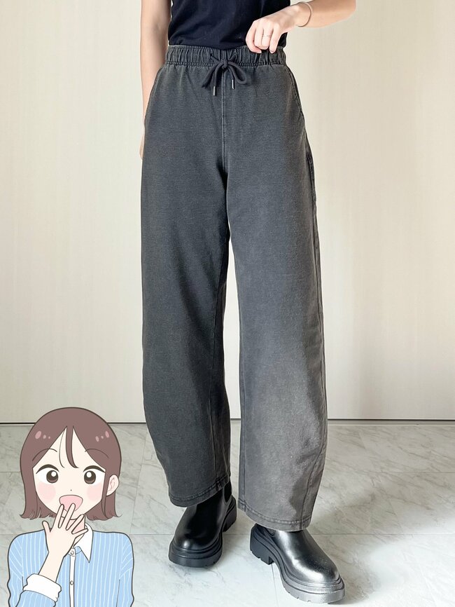 「気に入って2色買いました」GUの“デニムみたいなスウェット”がオシャレなのに楽ちんすぎる！「ダル着っぽくならない」「楽なのでヘビロテしてます！」