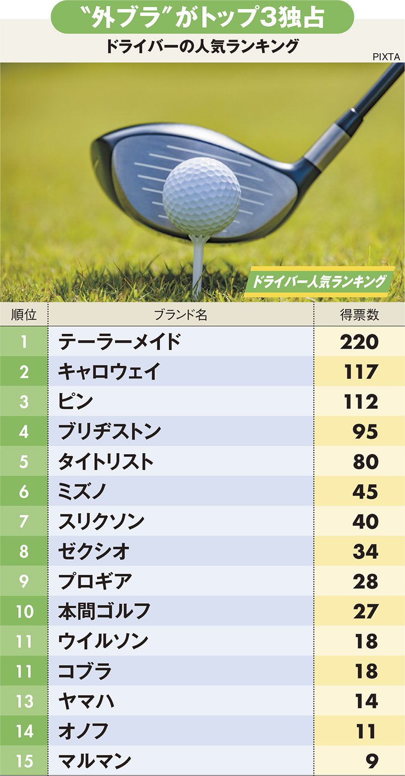 ゴルフギア人気ランキング【ドライバー・アイアン・ボール】海外