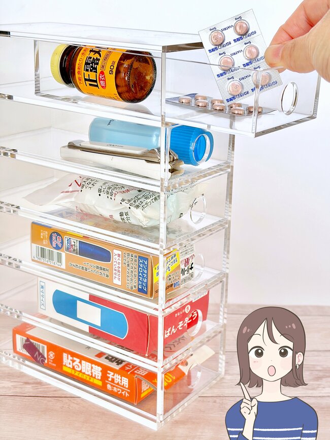 薬の管理がラクになった！無印良品の“中身が見える小物ケース”ごちゃごちゃ小物がスッキリした！「何が入ってるか一発でわかる」「早く買っておけばよかった！」