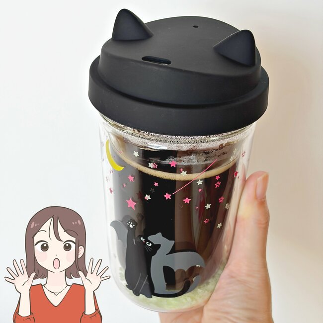 【スタバ】「2店舗目で発見」「かわいすぎる」ハロウィン限定の“幻想的なグラス”猫耳がめっちゃキュート！「めちゃくちゃ好きです」《購入レビュー》