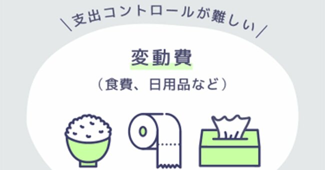 支出コントロールが難しい 変動費(食費、日用品など)
