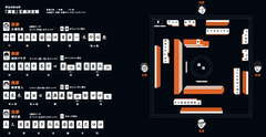 「麻雀牌の組み合わせと役」を漢字の部首で見立て 芸能人4人の対局にしたインフォグラフィック