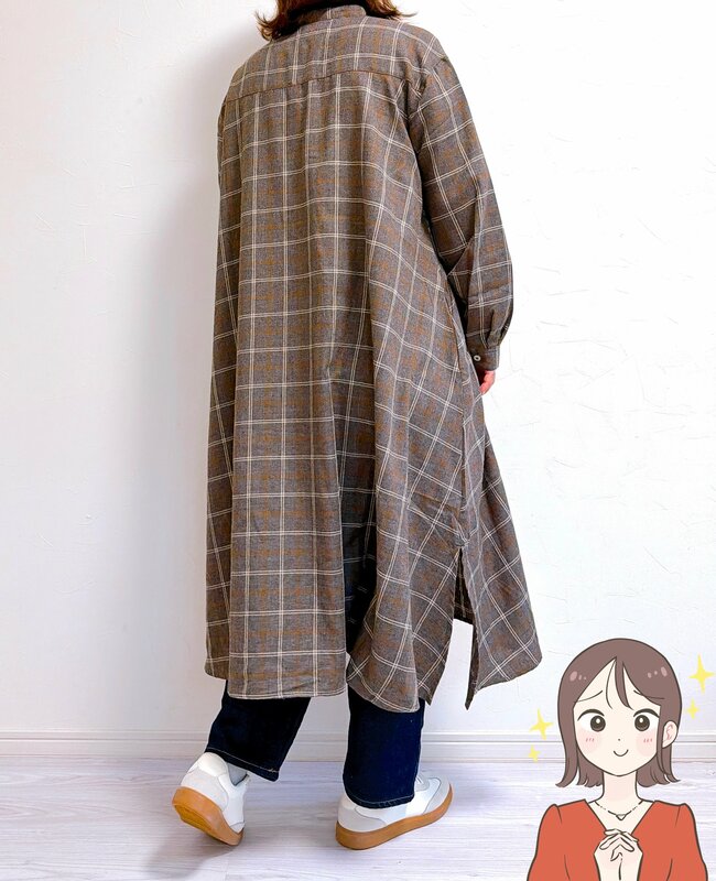 すぽっと着るだけで体型カバー！しまむらの「ふんわりシャツワンピ」レトロでかわいいし、なめらかな着心地にハマる！《購入レビュー》