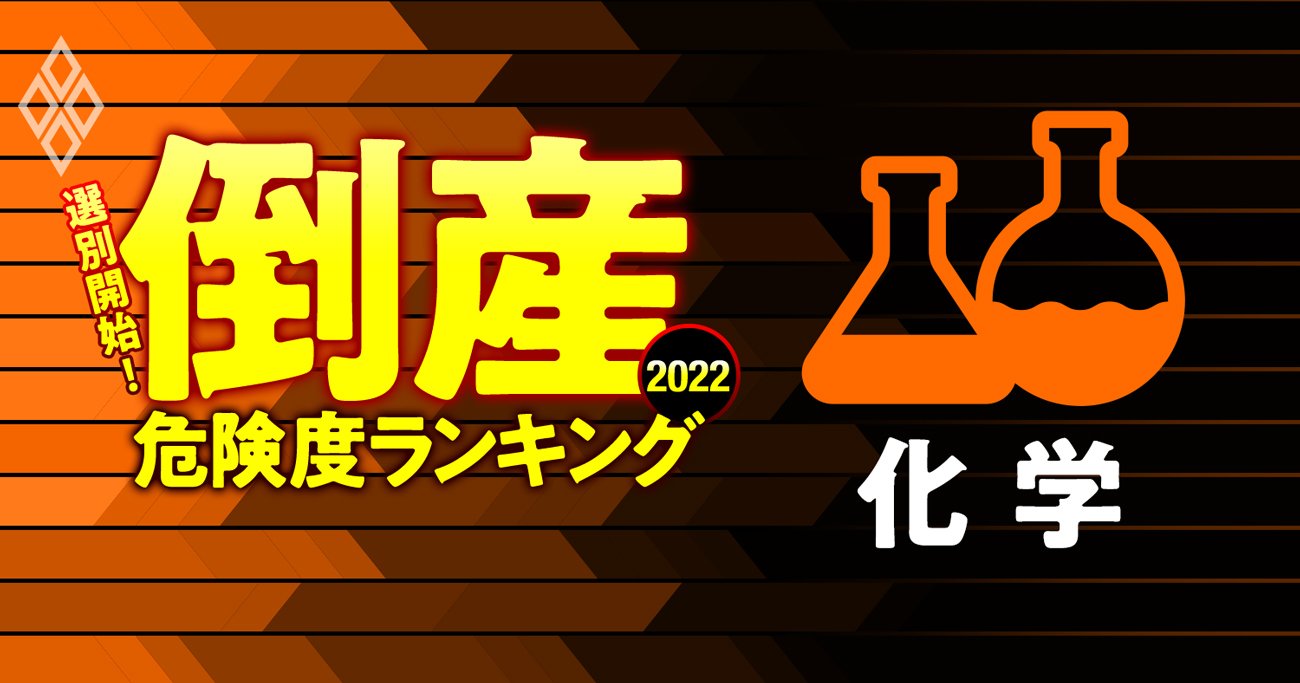 倒産危険度ランキング2022【化学20社】総合化学の昭和電工が3位にランクイン