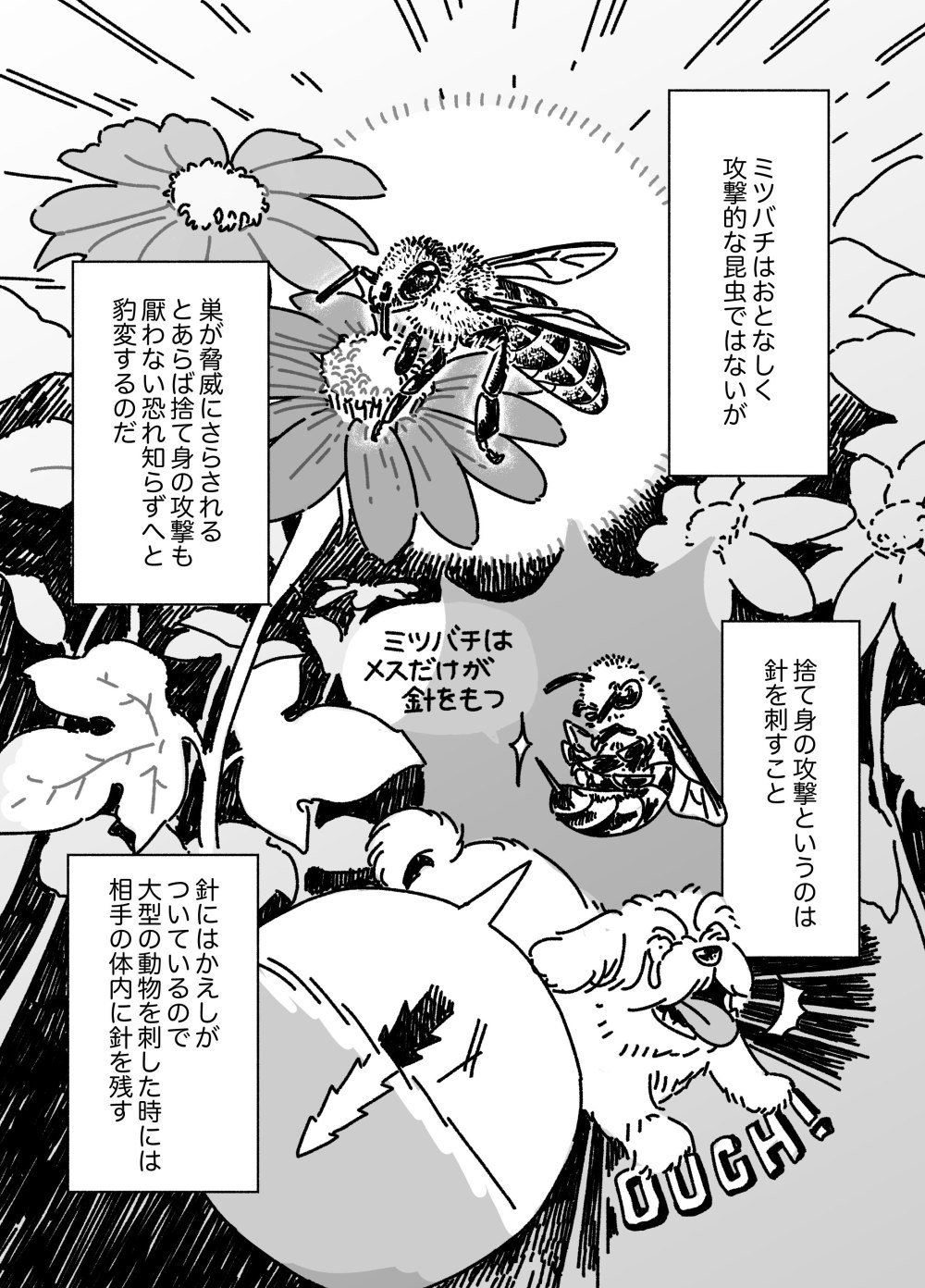【マンガ】散歩中にミツバチに襲われ、全身から「2443本のハチの針」を摘出、さらには運悪くワニが現れ、愛犬がさらわれる…「世界一ミツバチに刺された男」の悲惨な結末とは