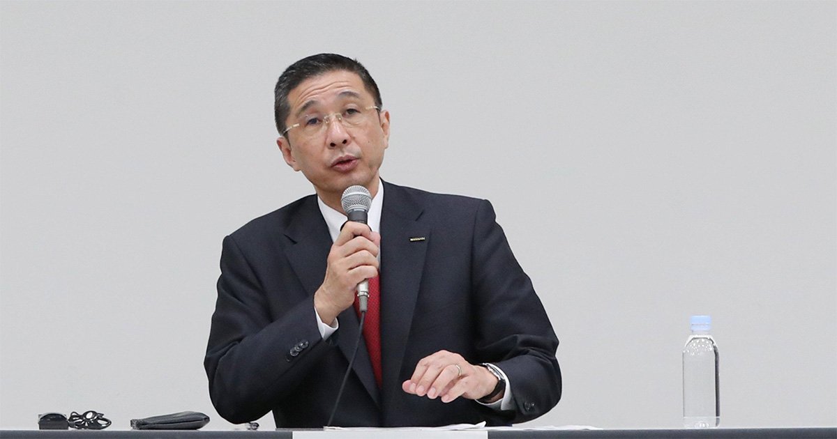 記者会見する日産自動車の西川広人社長＝2018年12月17日、横浜市西区　Photo:時事通信フォト