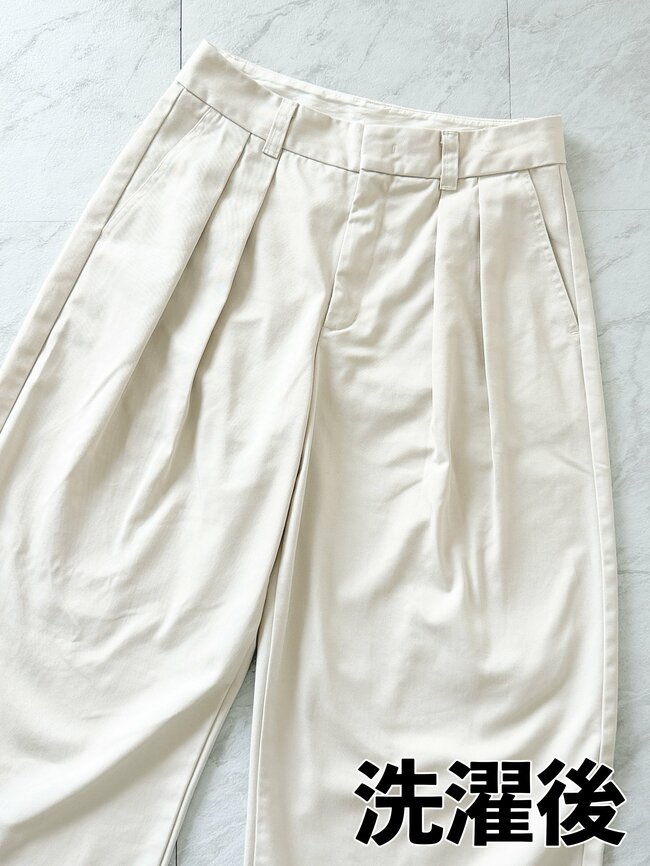 「シルエットがとっても好み」GUの“着回しワイドパンツ”脚のラインをまるっと隠せて心強い!「ラインがキレイ」「私的にドンピシャ」《購入レビュー》