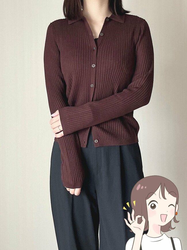 「他の色も買います」ユニクロの“楽ちんカーディガン”着るだけで痩せて見えるの嬉しい!「体のラインを拾いすぎず細見えします」