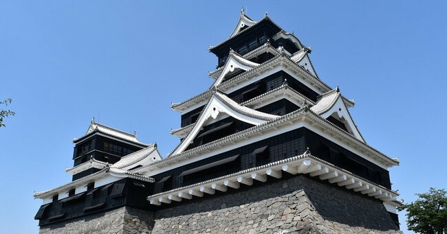 いち早く復興された熊本城の大小天守