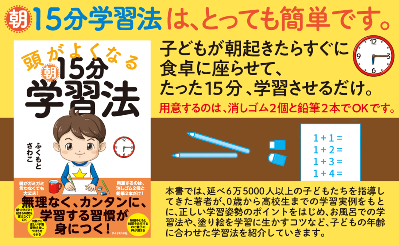 頭がよくなる朝15分学習法 告知情報