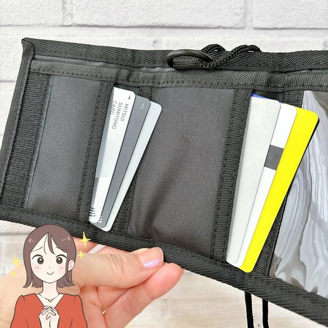 カードや診察券が9枚入った!ダイソーの「首にかけれるミニ財布」お会計がスムーズにできて嬉しい…!