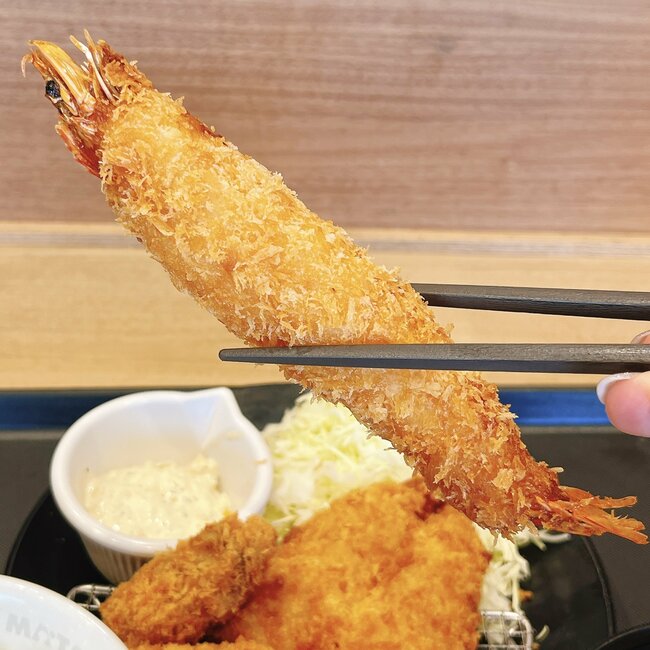 エビフライの大きさにビックリ…!松のやの「揚げ物てんこ盛りメニュー」旨みがスゴくて米が止まらない!
