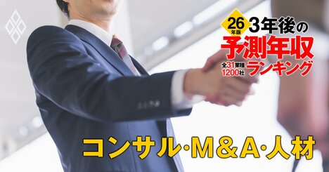 コンサル・M＆A・人材業界「3年後の予測年収」35社ランキング【2026年版】1000万円超えは5社！5位シグマクシス、4位リクルートHD、1位は？