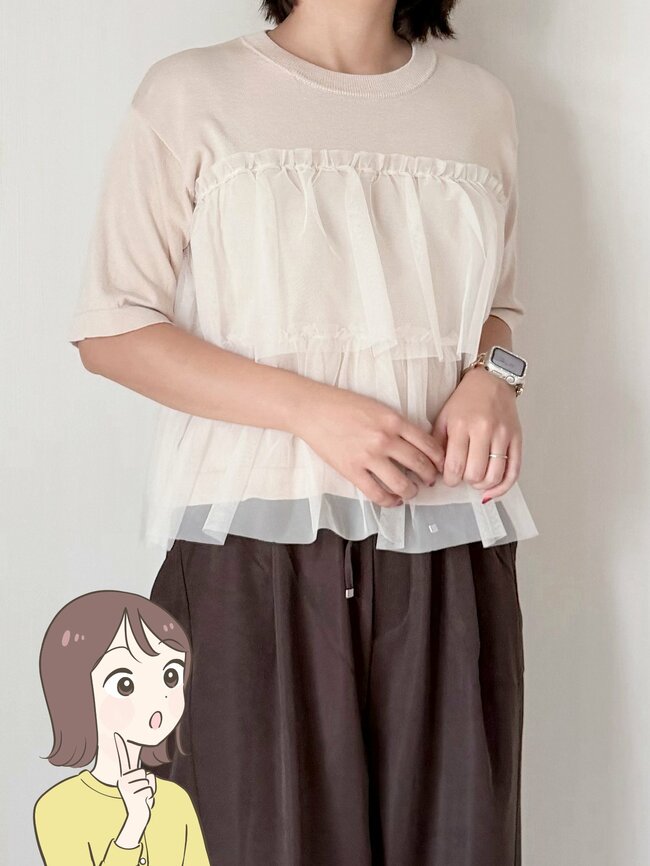 しまむらとは思えないオシャレさ…!1639円の「着痩せアイテム」上半身をふんわりカバーできて大当たりです!《購入レビュー》