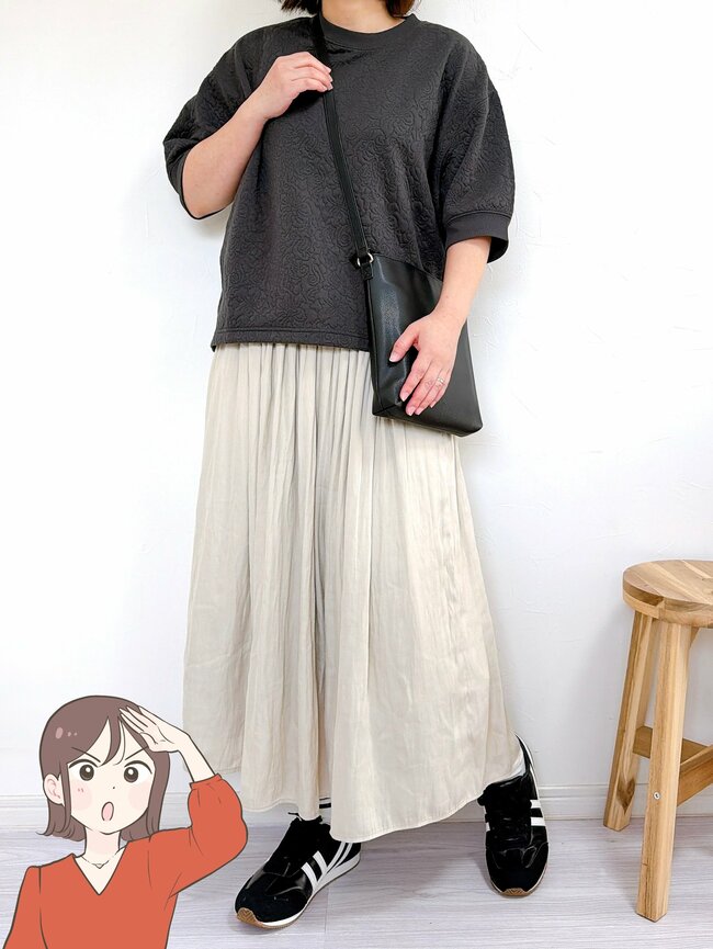 【ワークマン】すぽんと着るだけでカワイイ！1280円の「ふんわりトップス」スウェットみたいで楽ちん！