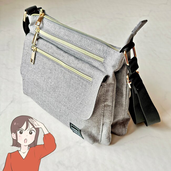 もうポーチいらないかも…!しまむらの「ポケットいっぱいバッグ」収納力が異次元すぎる!お財布がわりにも使えて便利!