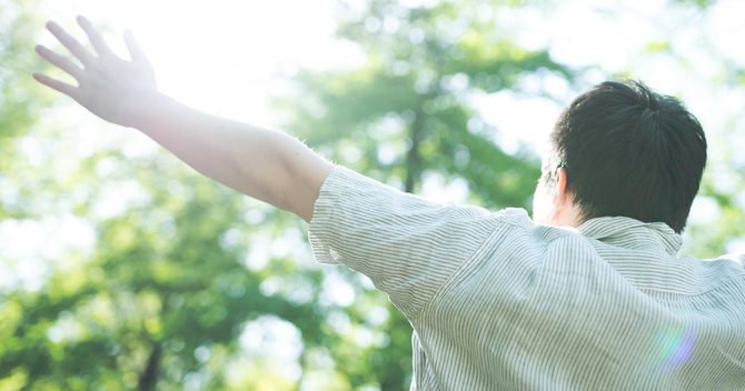 ストレスのない男性