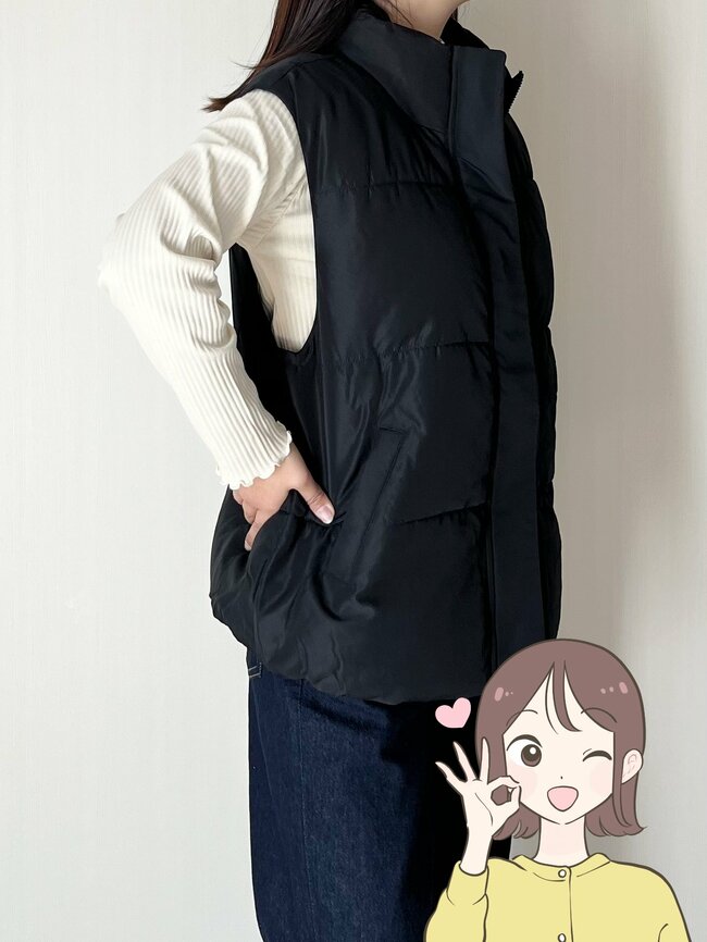 「家の中でも活躍してます」ハニーズの“ぽかぽかベスト”マフラーなしでも暖かい！「中に厚手のものも着れる」「スゴく暖かい！」