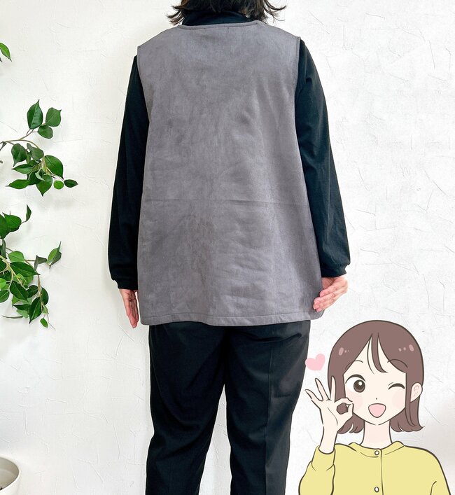 2点セットで1969円はお得!しまむらの「垢抜けトップス」がレイヤード風でオシャレ。体型カバーできるし、今から春までロングシーズン大活躍!