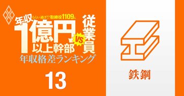 【鉄鋼16人】年収1億円以上の幹部vs従業員「年収格差」ランキング！トップは日鉄、序列逆転の神戸製鋼とJFEで報酬格差はどうなった？