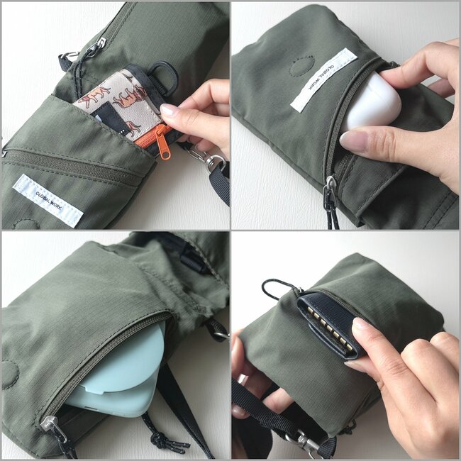 見た目よりたくさん入る！グローバルワークの「めちゃ軽ショルダー」ポケットたくさんで使いやすい！