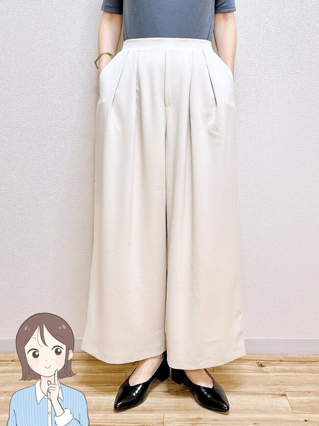 「着痩せして見えます」「スタイル盛れる」ハニーズの“ひんやり快適ワイドパンツ”がオンオフ着まわせて大活躍！「色違いもほしくなりました」
