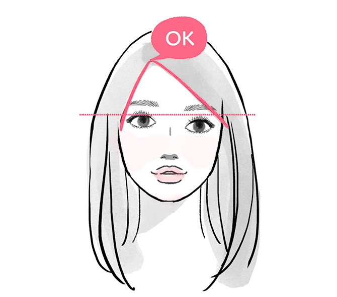 前髪が決まらないとき 分け目が目の高さと合っているか確認 あなたは髪を切らなくても変われる ダイヤモンド オンライン