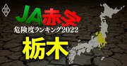 【栃木】JA赤字危険度ランキング2022、10農協全ての金融事業減益額が1億円以上