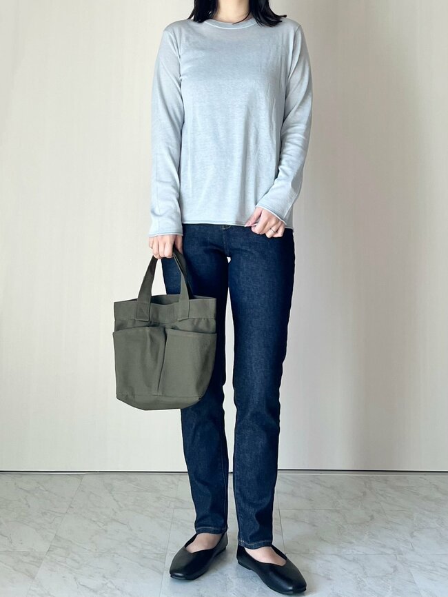 絶妙な透け感がたまらない!無印良品の「ふんわりトップス」華奢見えする上に、ロングシーズン着回せます!