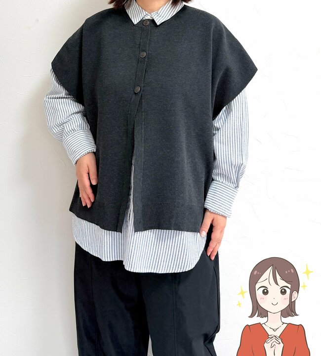 すぽんと着るだけで体型カバー！しまむらの「ゆるっとトップス」高級感たっぷりでコスパ最強…！今から冬まで大活躍します《購入レビュー》